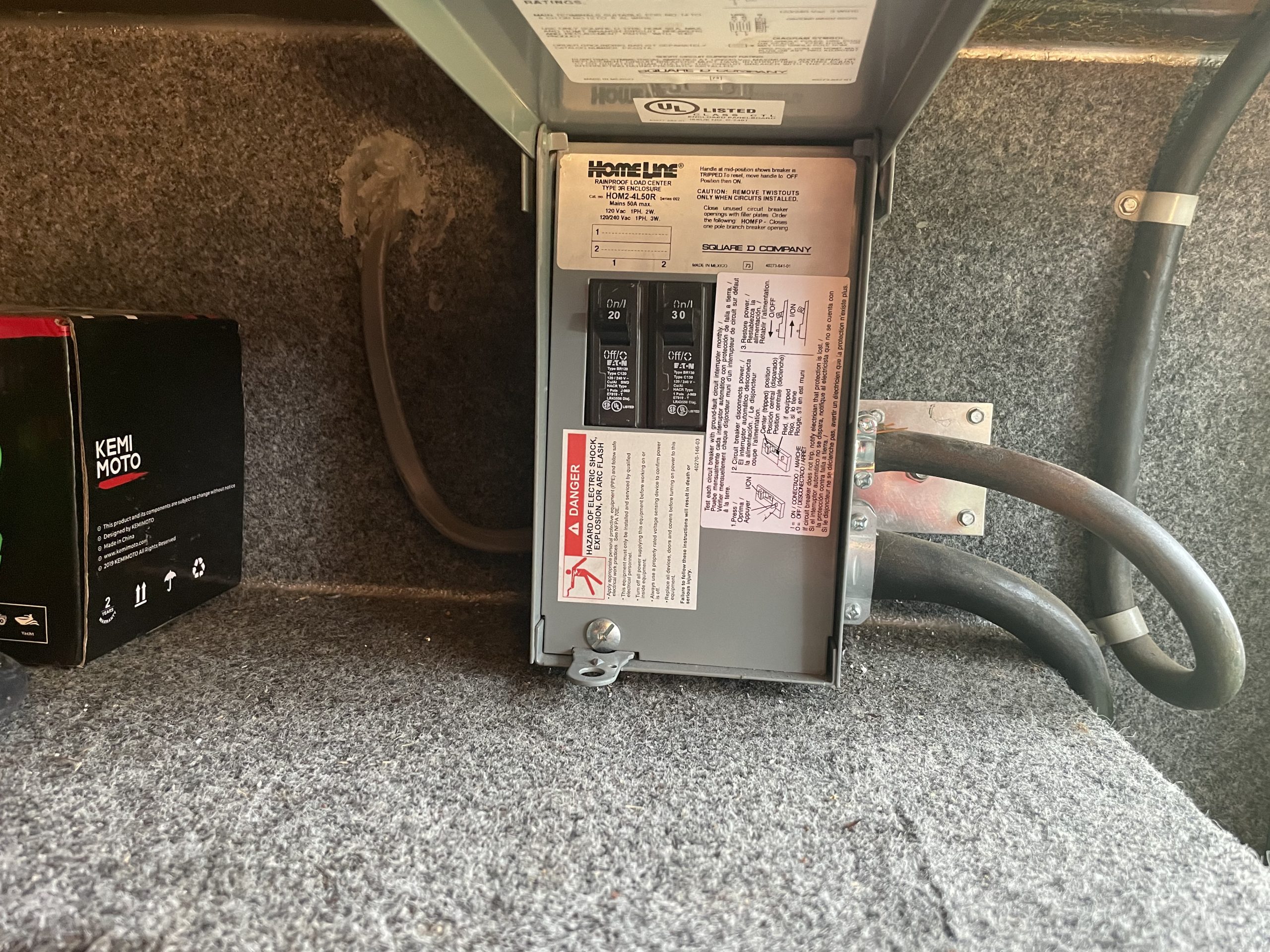 50 Amp retrofit for older motorhomes with 30 Amp service.